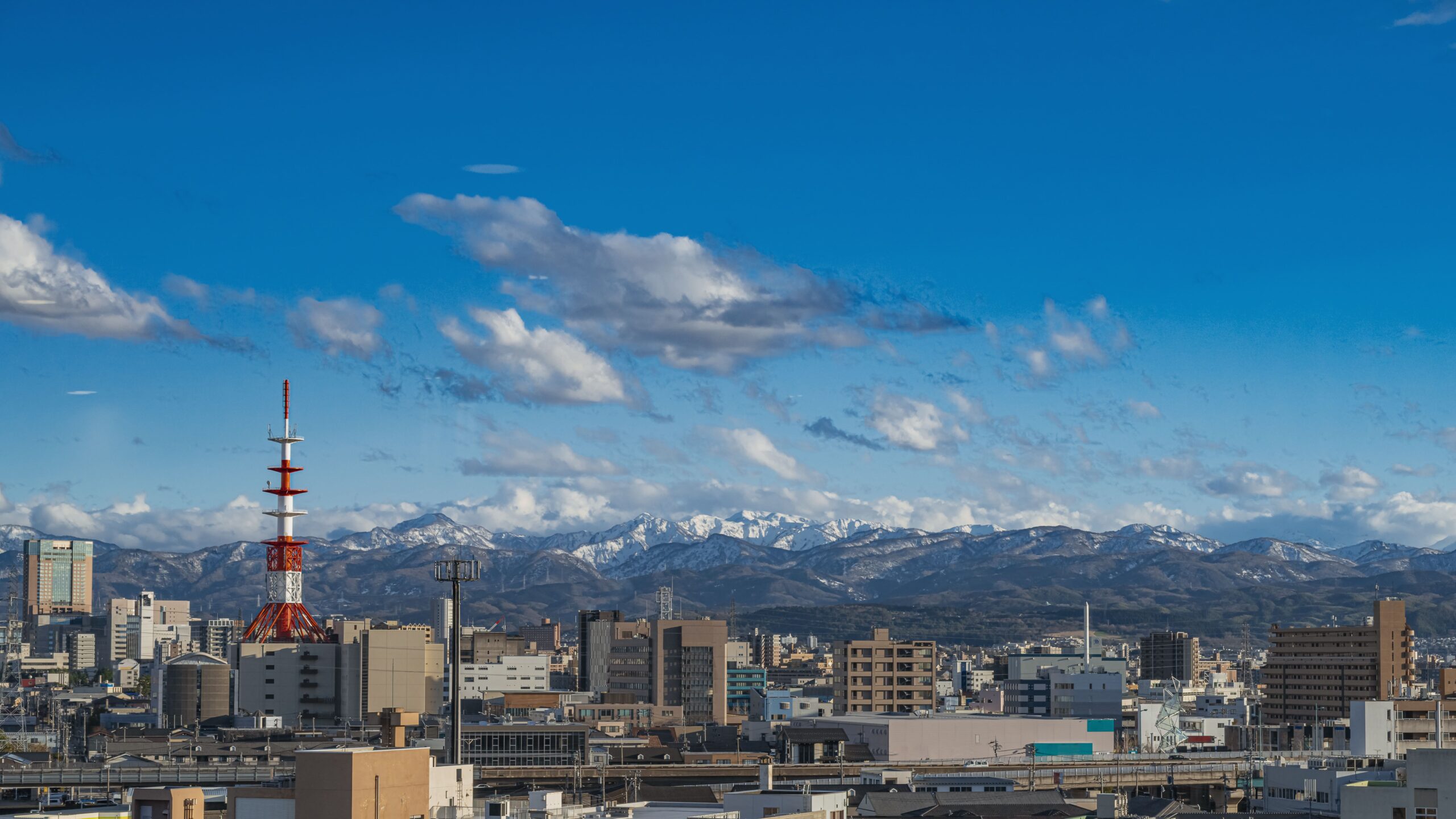 金沢市街の上空写真