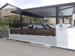 金沢市 K様邸｜フェンス・カーポート・物置の総合外構工事